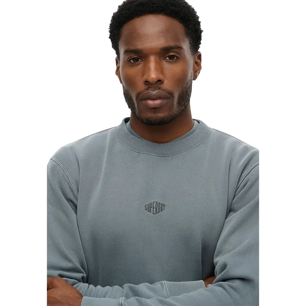 Свитшот Micro Logo Crew Superdry, серый — фото 4