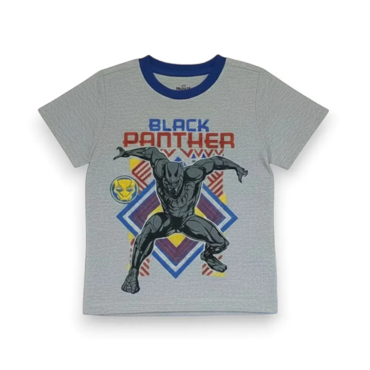 Комплект футболка и шорты с принтом Black Panther Marvel, Gray/Blue — фото 2