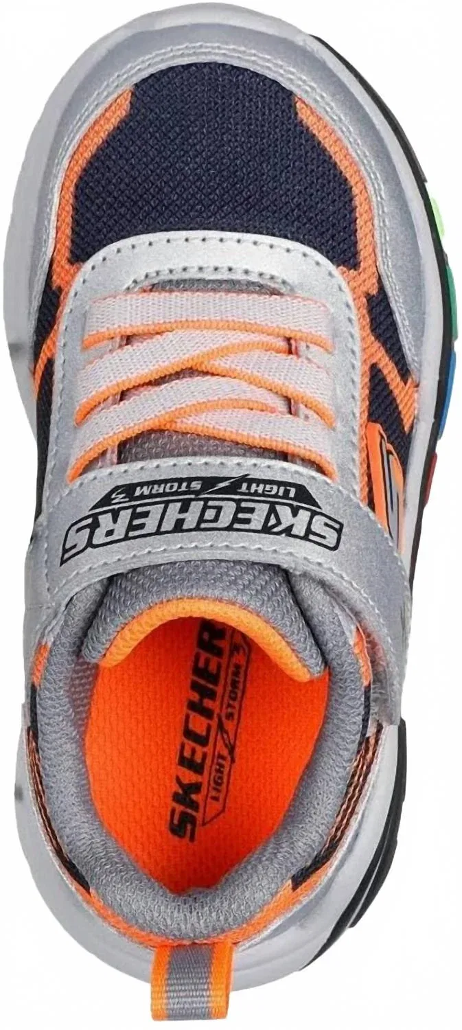 Детские кроссовки для мальчиков на липучках Play Scene Sneaker Skechers, Silver/ Black — фото 3
