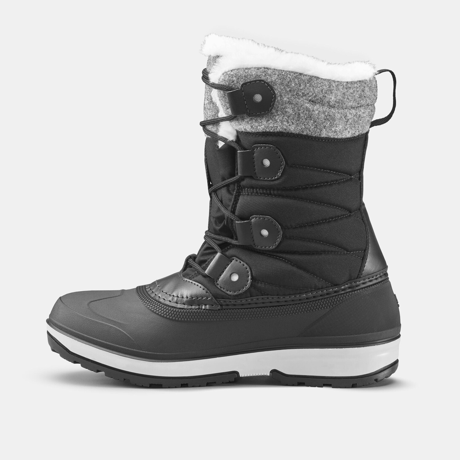 Женские сапоги зимние Quechua SH500 X-Warm водонепроницаемые, черный — фото 4