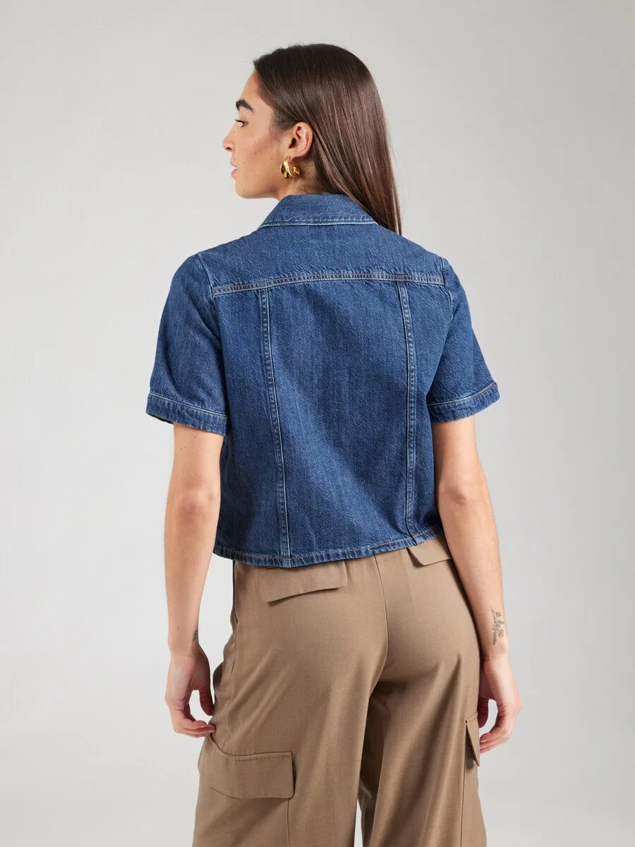 Блузка LEVI'S 'Rinoa Camp Shirt' темно-синего цвета — фото 4