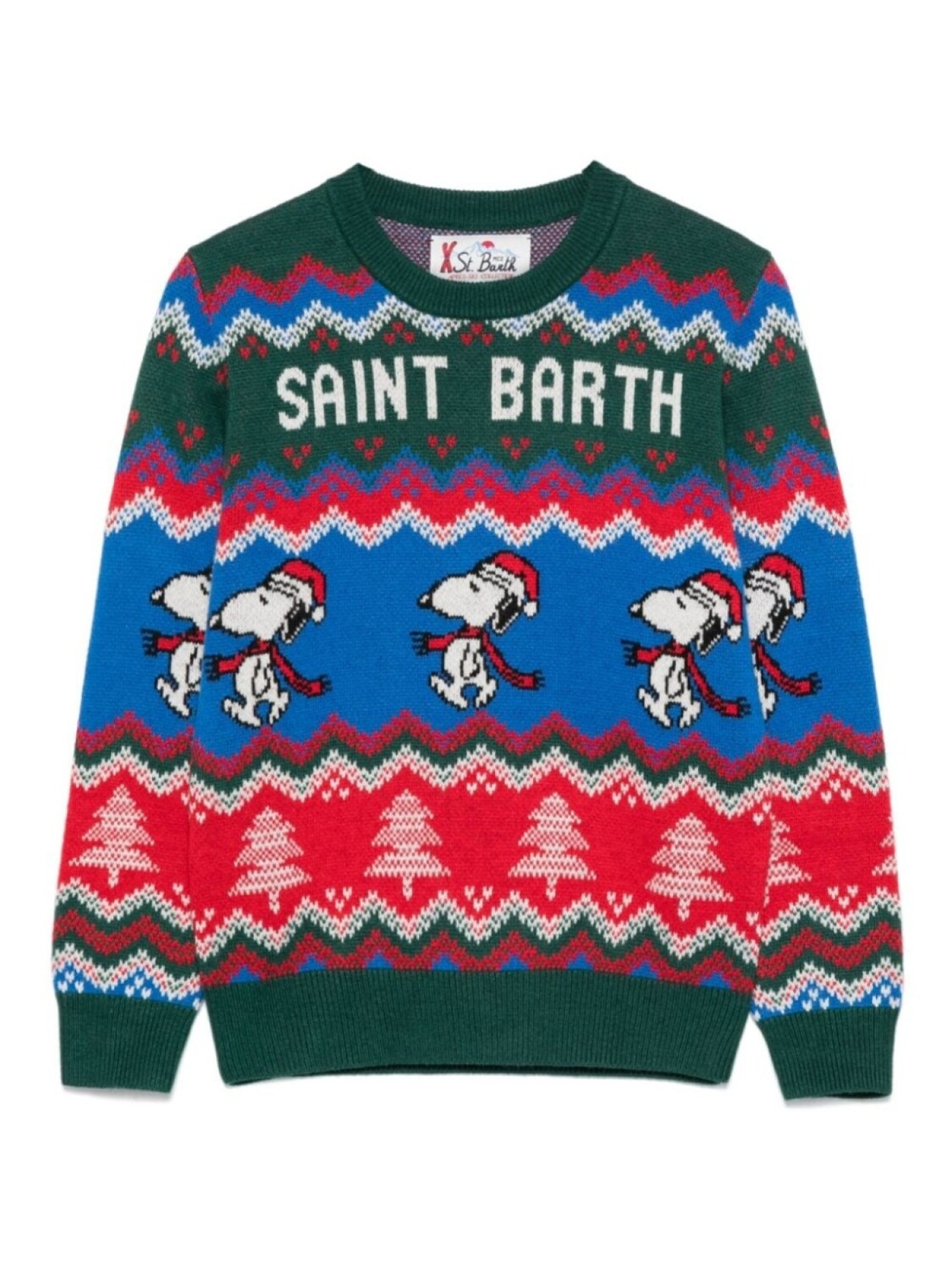 

MC2 Saint Barth Kids Рождественский свитер Снупи, зеленый