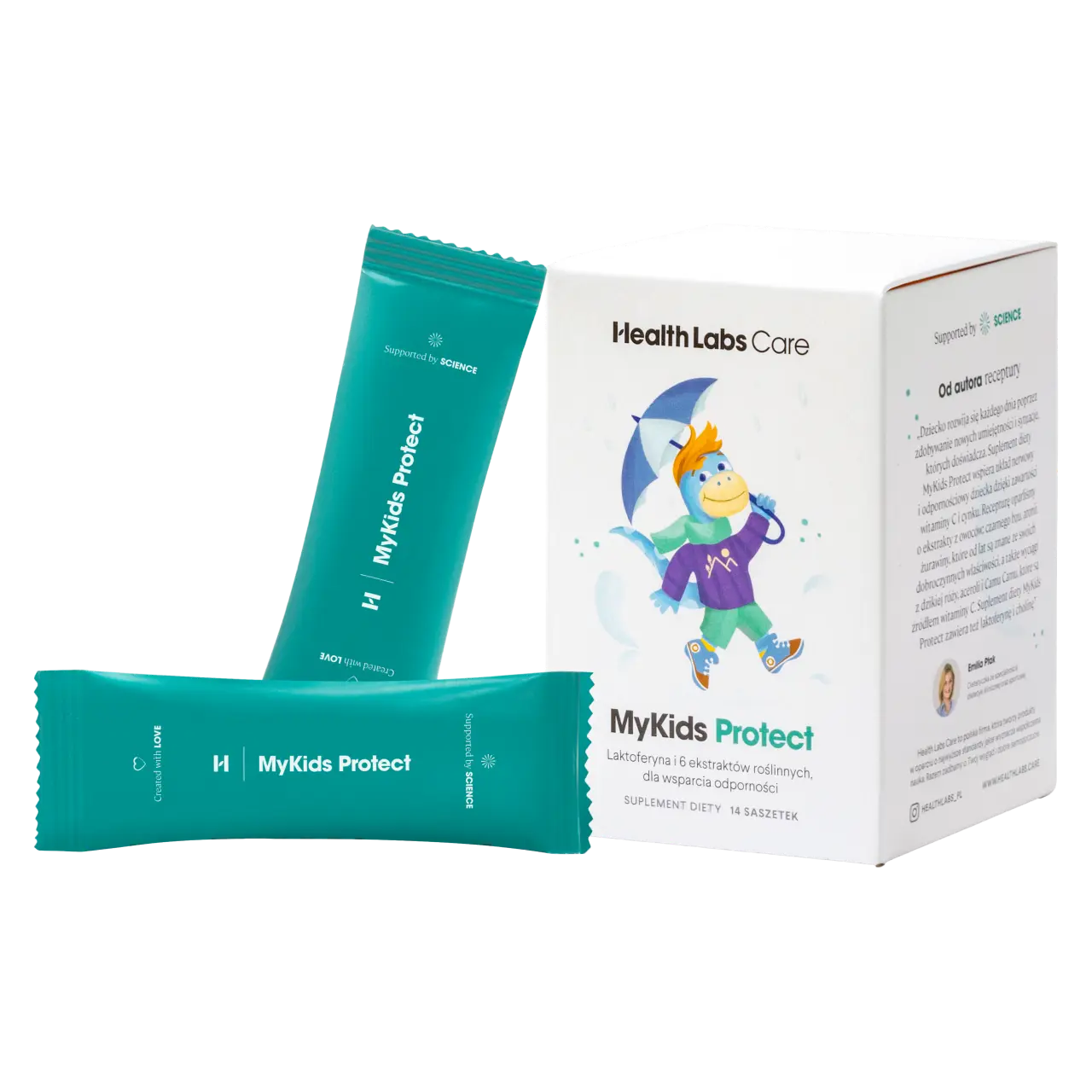

Health Labs Care MyKids Protect Добавка лактоферрин и 6 растительных экстрактов для поддержки детского иммунитета, 14 пакетиков/1 упаковка