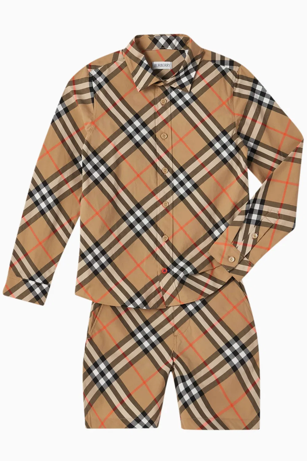 Шорты в клетку из хлопкового поплина Burberry — фото 2