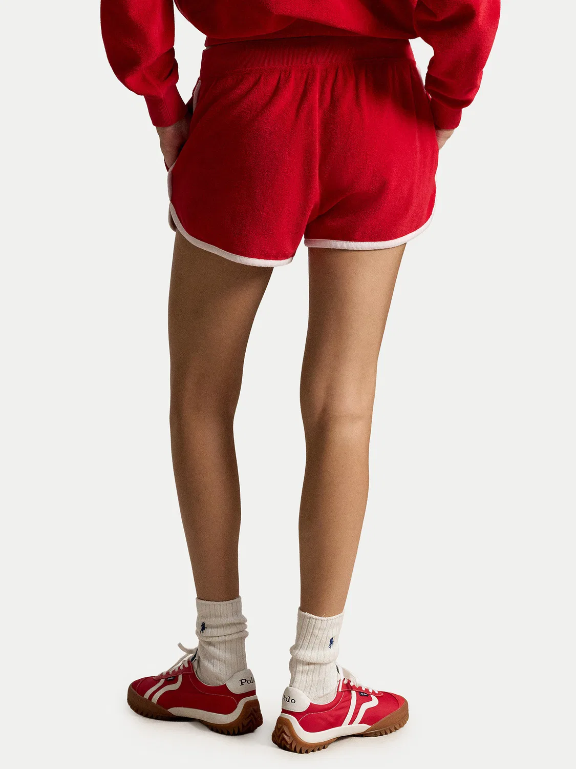 Женские спортивные шорты свободного кроя Polo Ralph Lauren, красный — фото 3