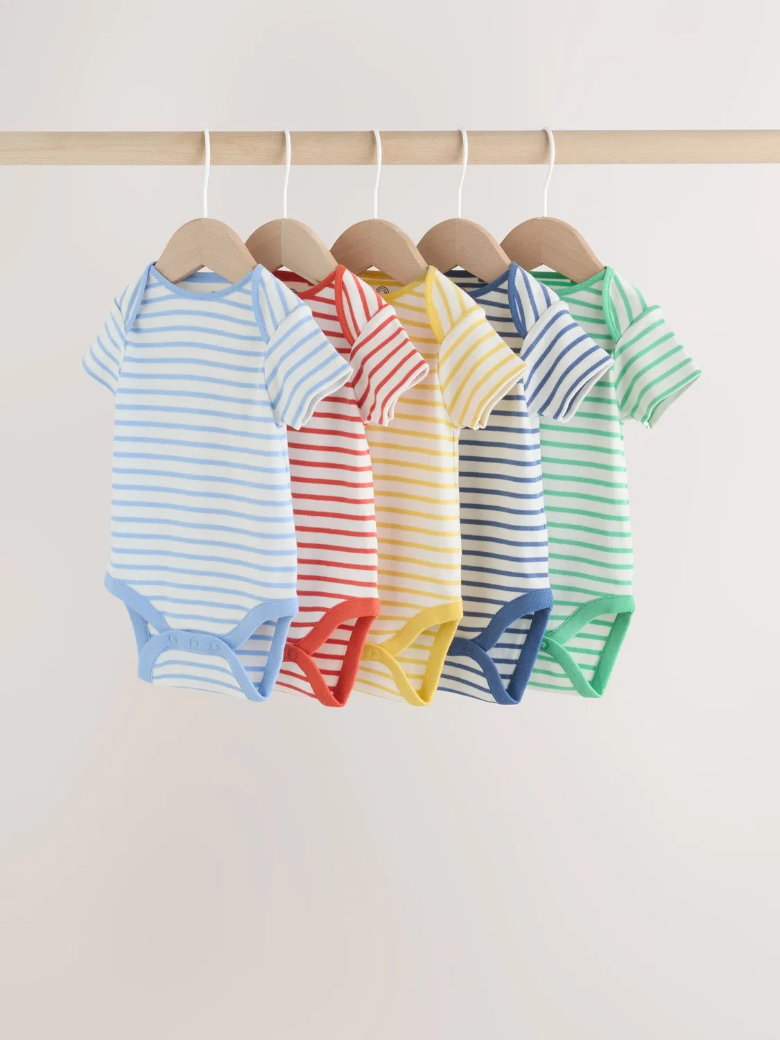 Боди с коротким рукавом Bright Stripe, набор из 5 штук Next, Bright Stripe