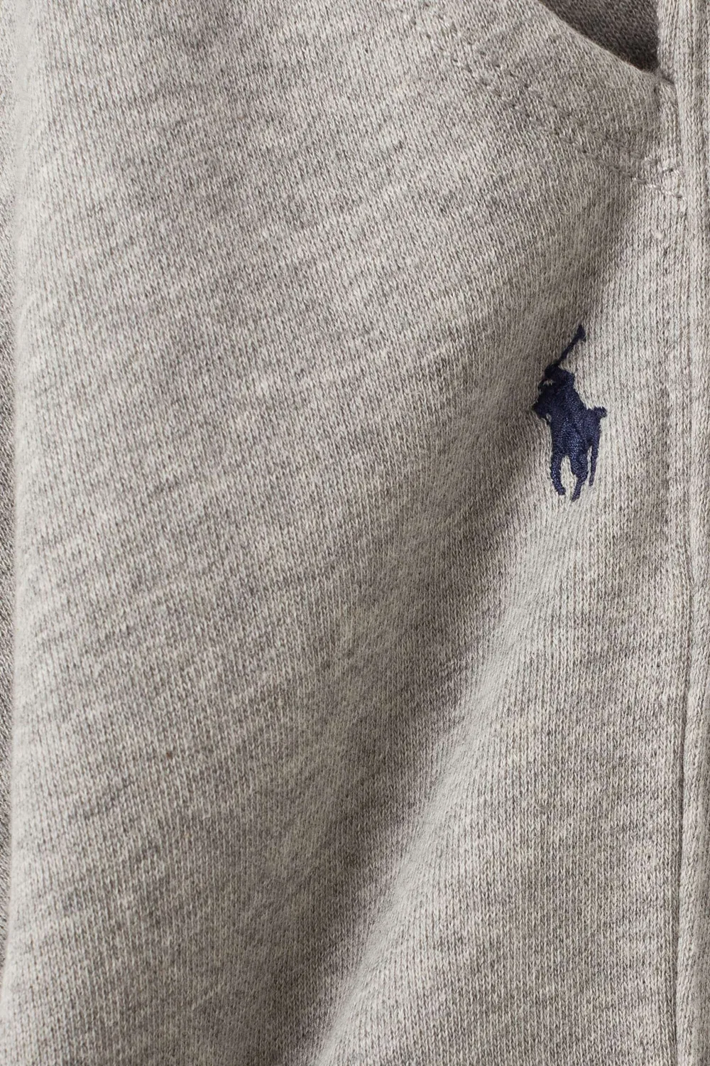 Брюки-джоггеры из хлопкового флиса Polo Ralph Lauren, серый — фото 4