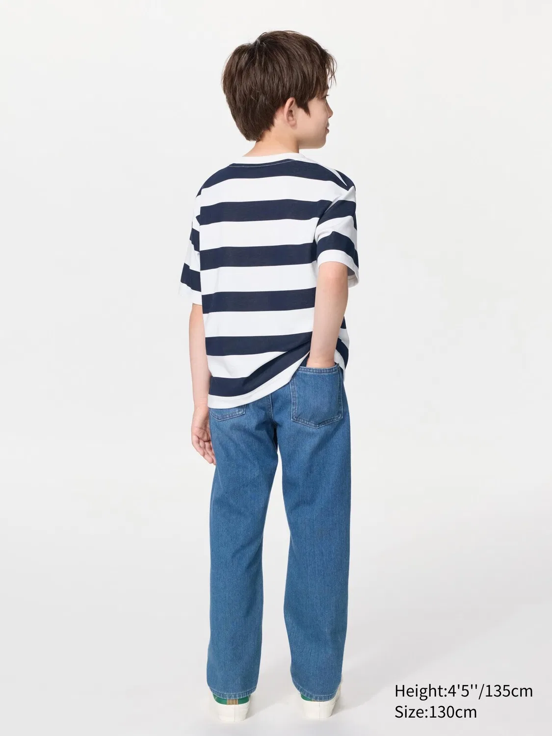 Джинсы Uniqlo, трикотажные, стандартный крой, синий — фото 3