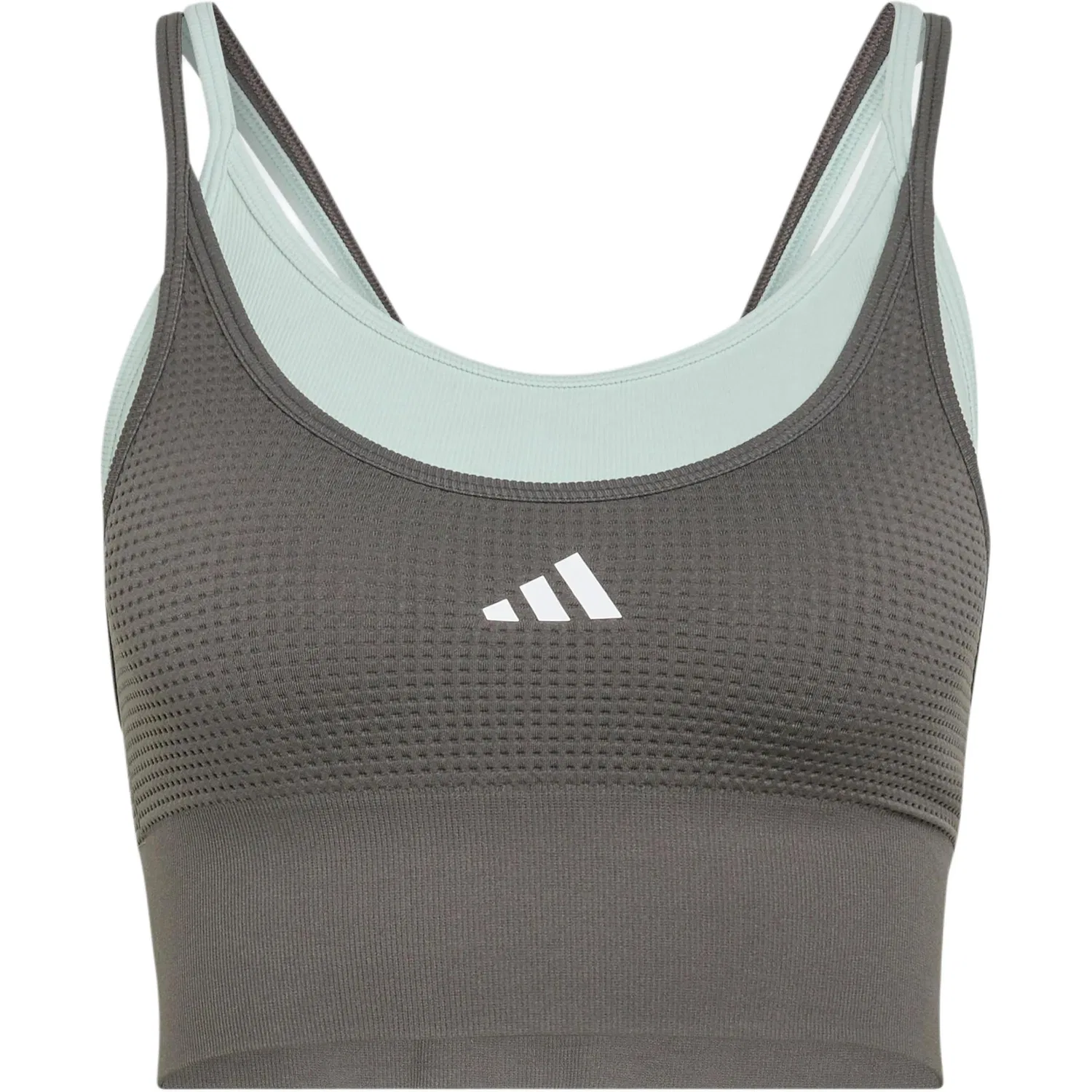 Трусы для йоги moderate, Adidas, Charcoal Gray/Light Green