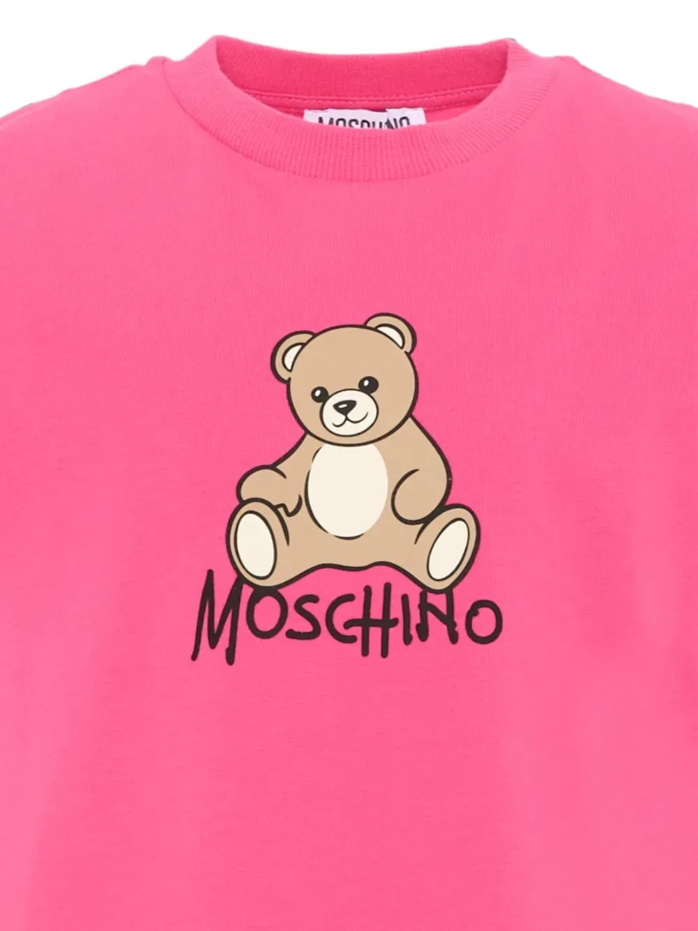 Футболка с логотипом в виде медвежонка Тедди Moschino Kids, розовый — фото 3