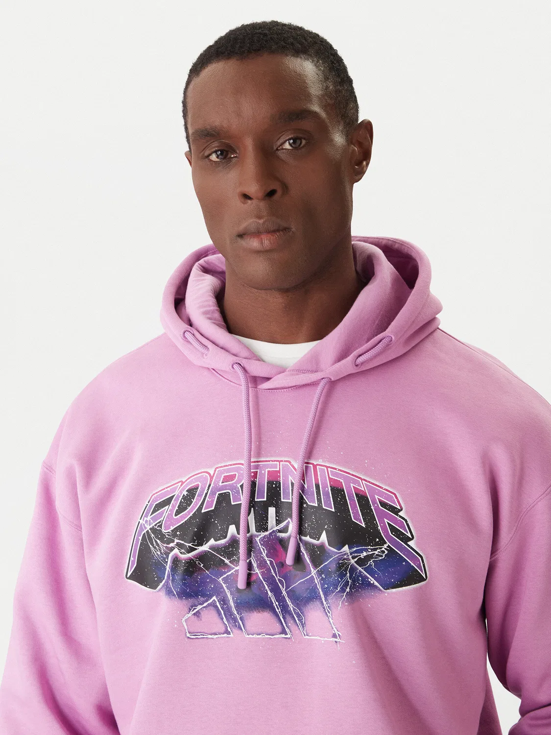 Мужская толстовка стандартного кроя Fortnite Adidas, розовый — фото 4