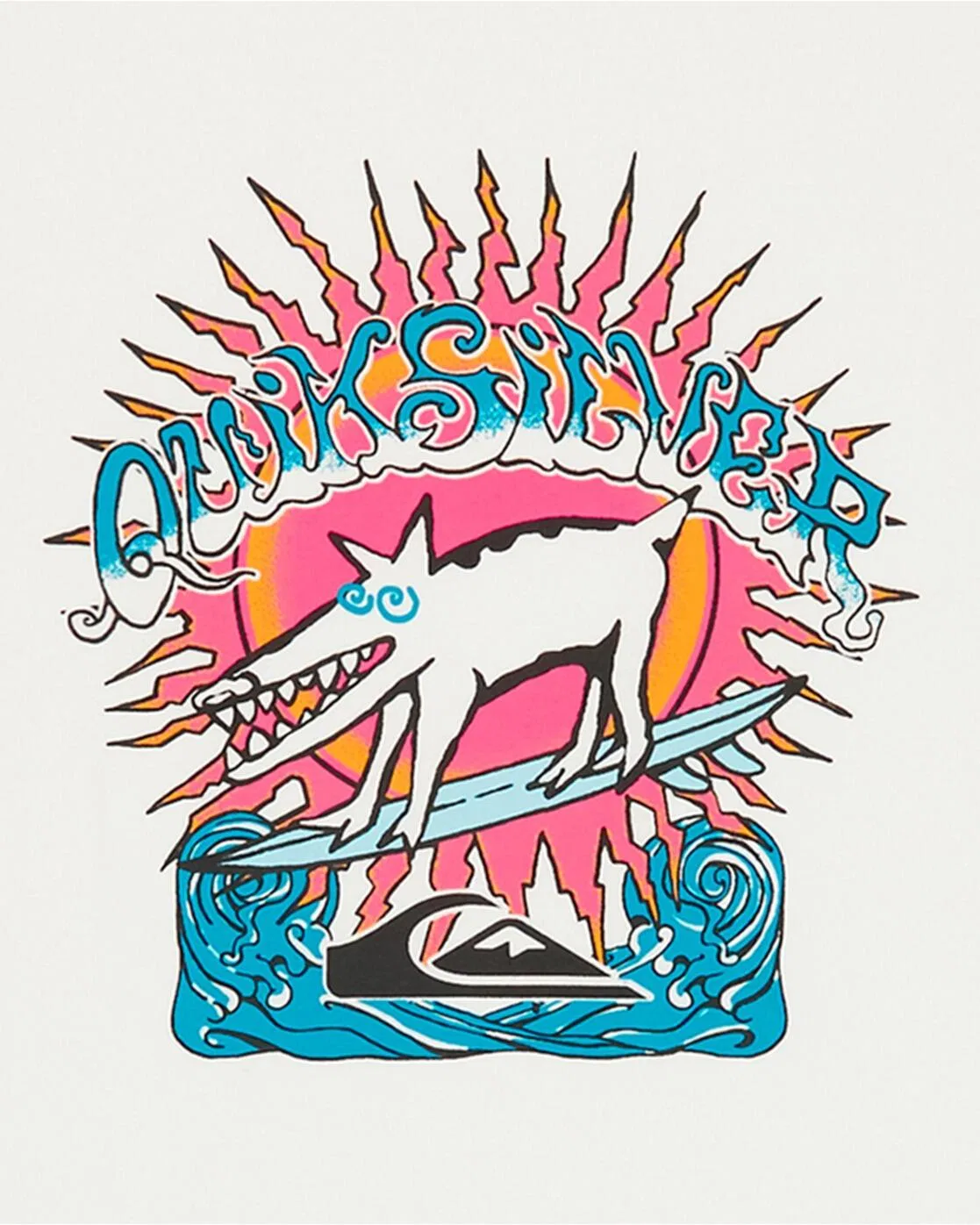 Детская футболка с принтом EV ANIMAL SURFER Quiksilver, Cotton White — фото 3