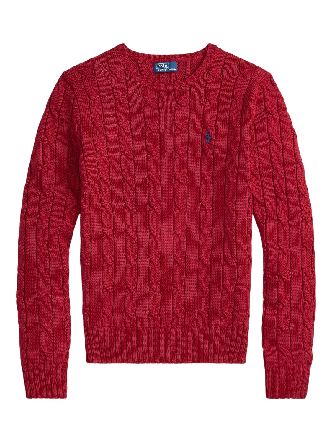 Пуловер из красной косички Polo Ralph Lauren, красный