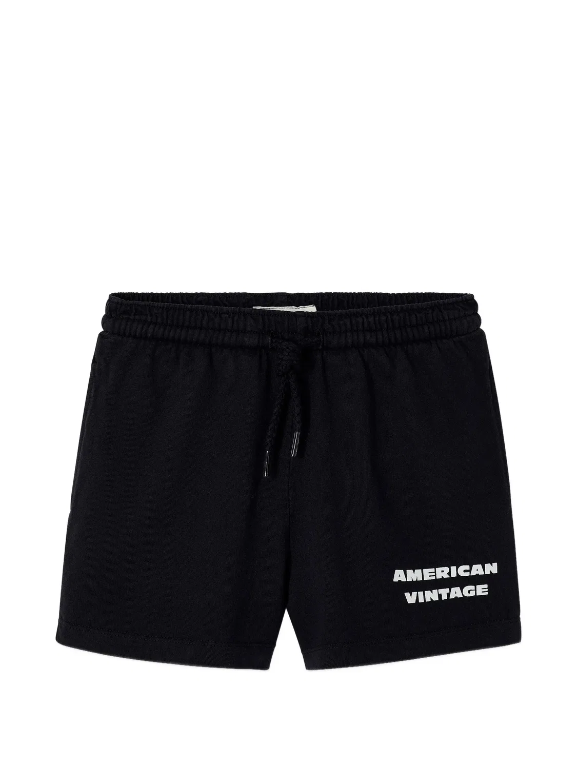 Спортивные шорты Fizvalley с кулиской и логотипом American Vintage Kids, черный
