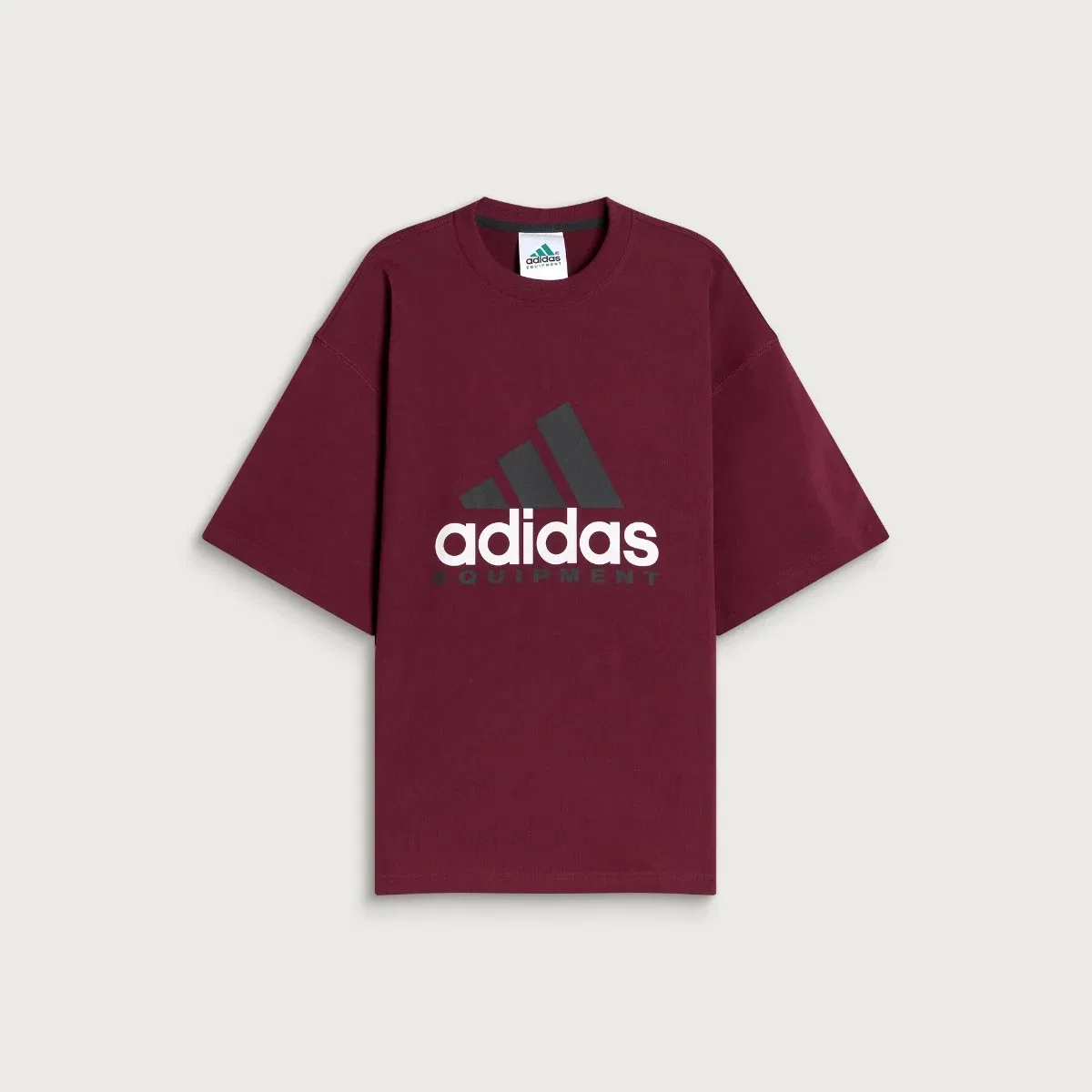 Футболка с принтом Eqt No Wash Logo Adidas, Maroon
