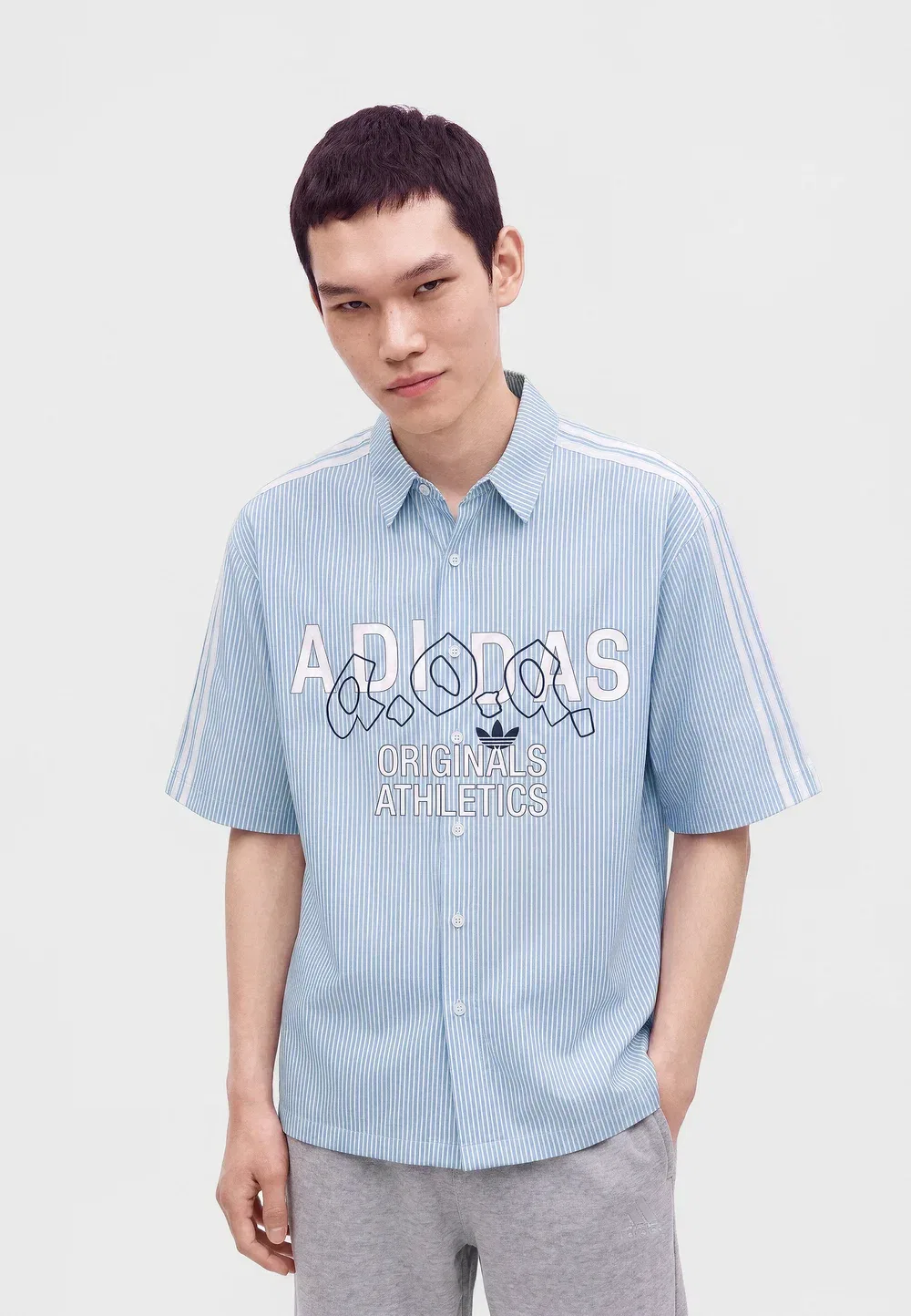 Оригинальная рубашка унисекс на пуговицах Adidas Originals, Night Indigo
