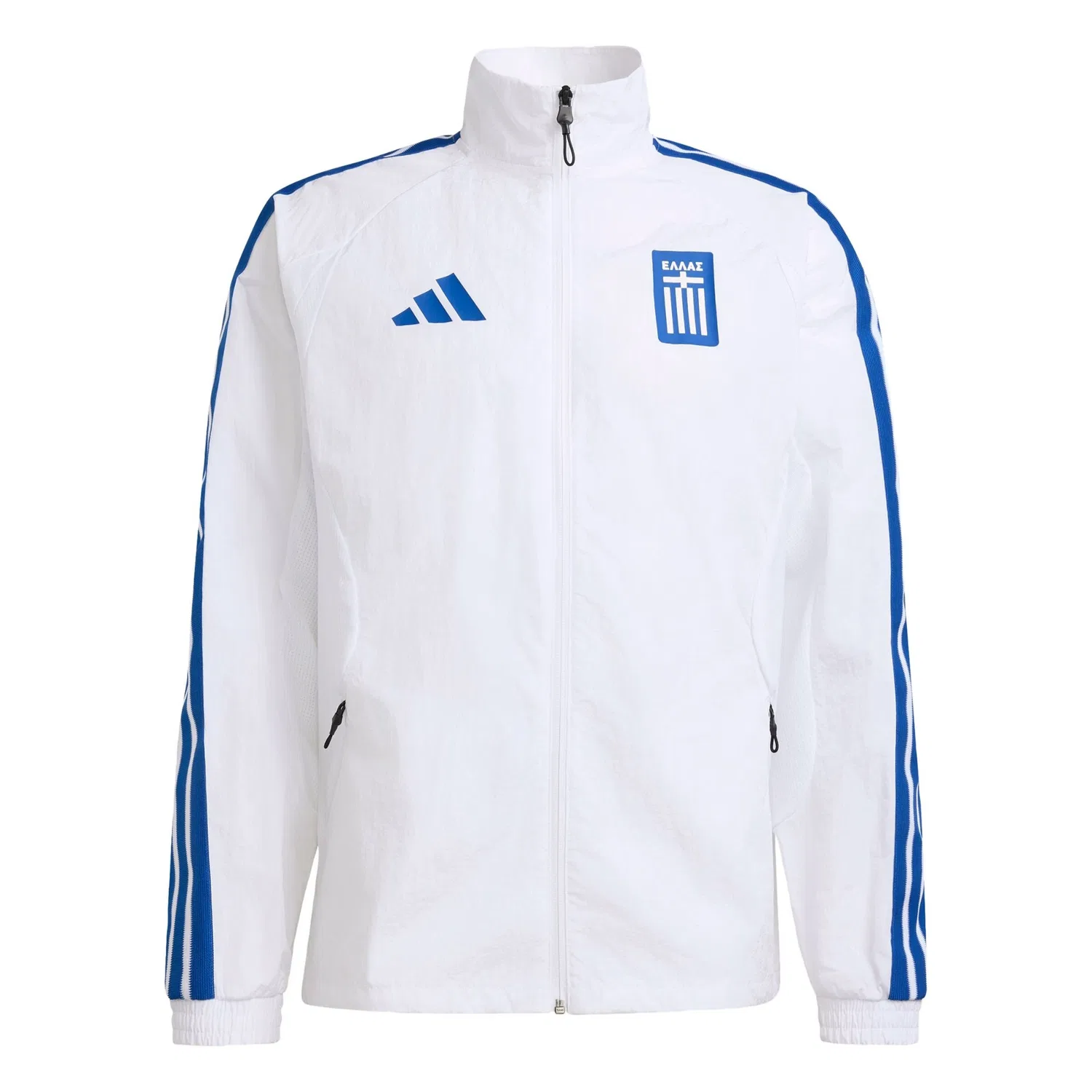 Куртка для тренировок Adidas Performance Griechenland Anthem белого цвета