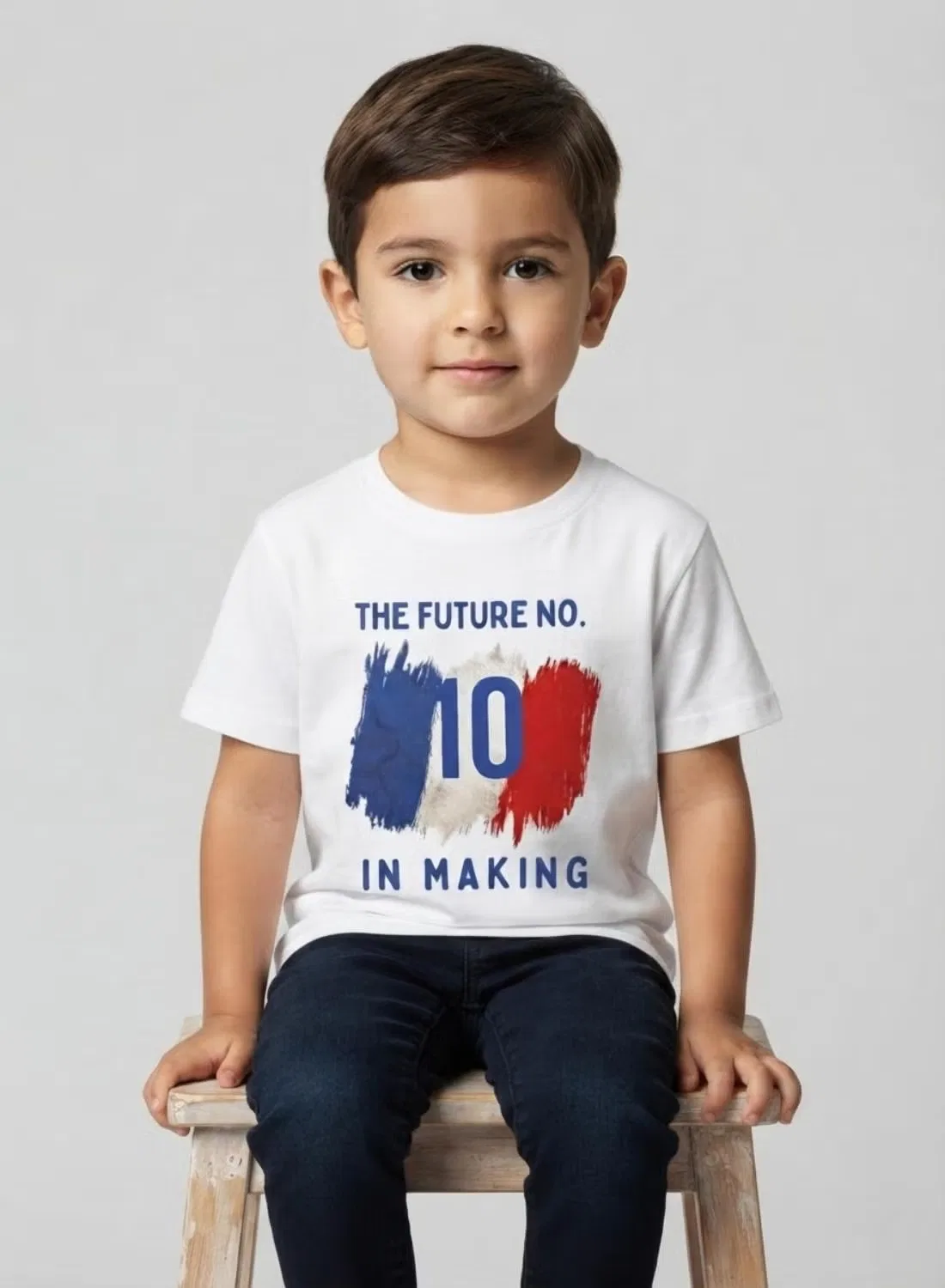 Футболка с принтом Future number 10 Babyqlo, белый — фото 4