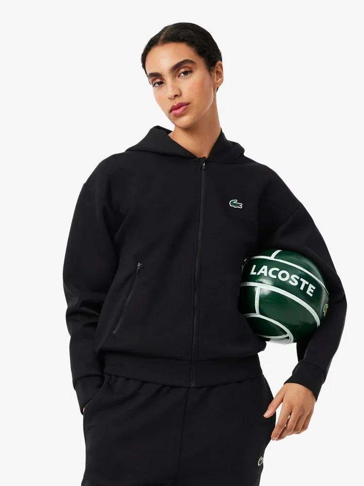 Свитер женский LACOSTE Black с капюшоном
