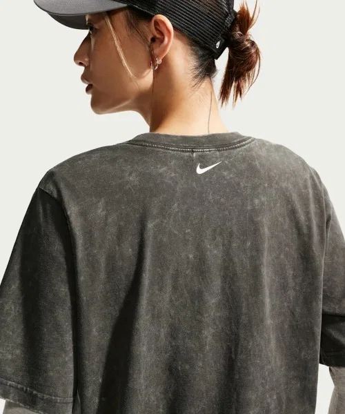 Женская футболка с коротким рукавом Retro Flare NIKE, серый — фото 3