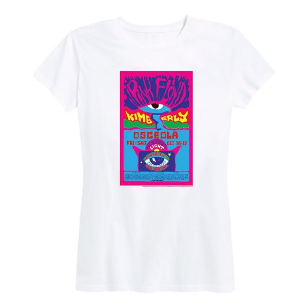 

Женская футболка с графическим постером Pink Floyd Pepperland Licensed Character, белый