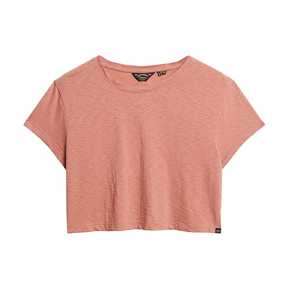 Футболка с коротким рукавом Superdry Slouchy Cropped, розовый — фото 3
