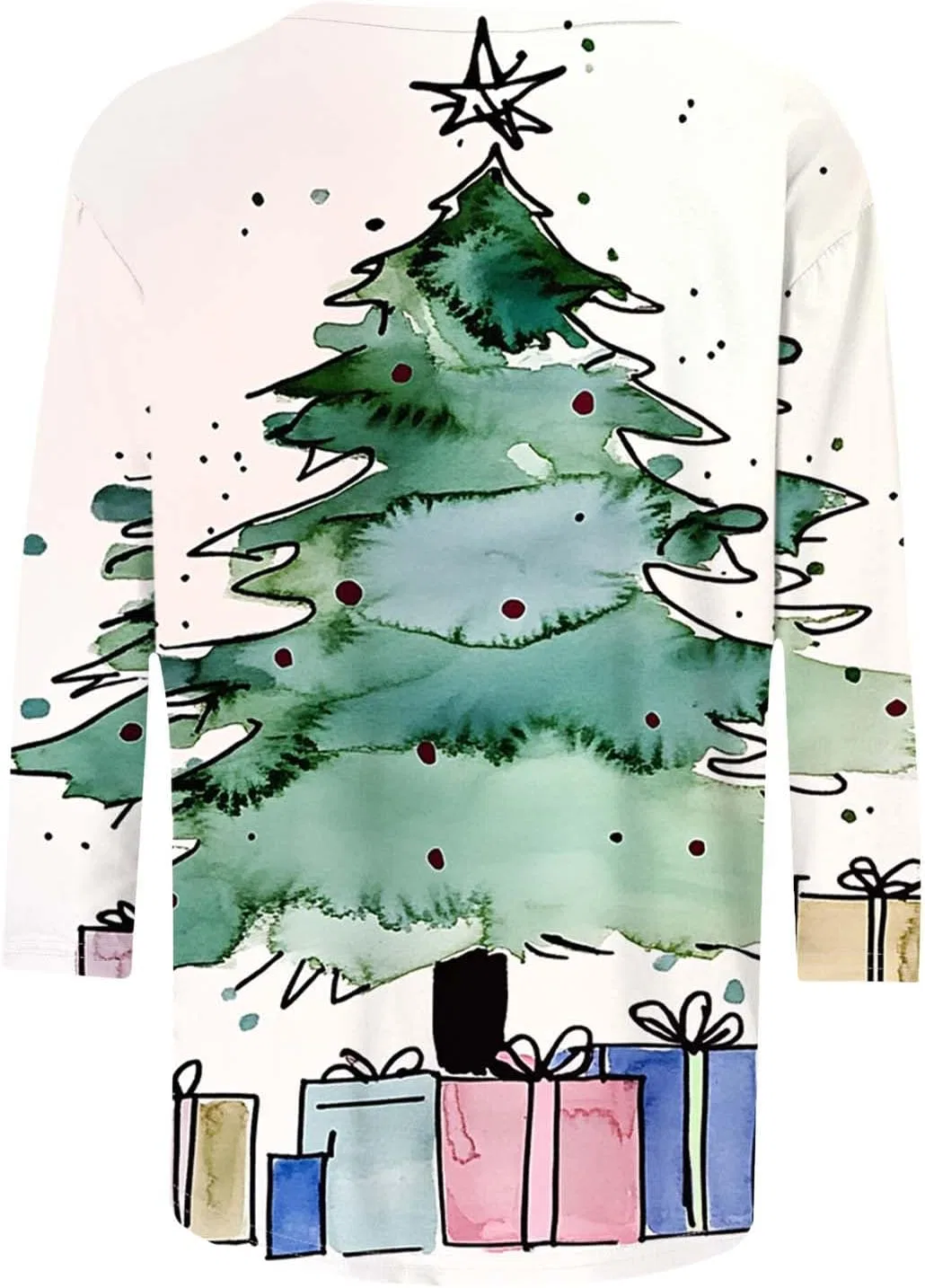 Женская футболка с рождественским принтом Christmas Tree, Multicolor — фото 3