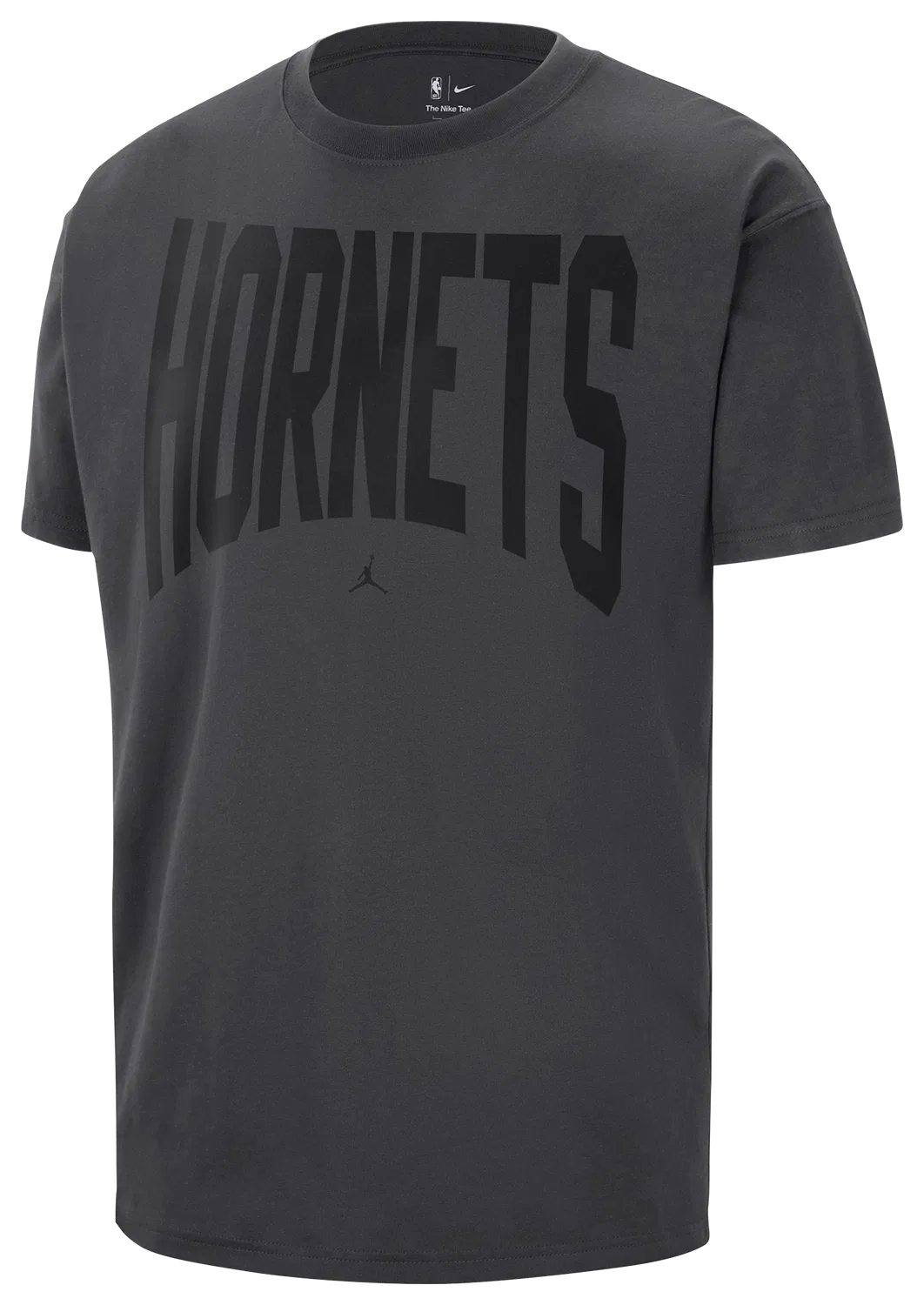 Мужская футболка из хлопка средней плотности Hornets Travel Nike, серый — фото 3