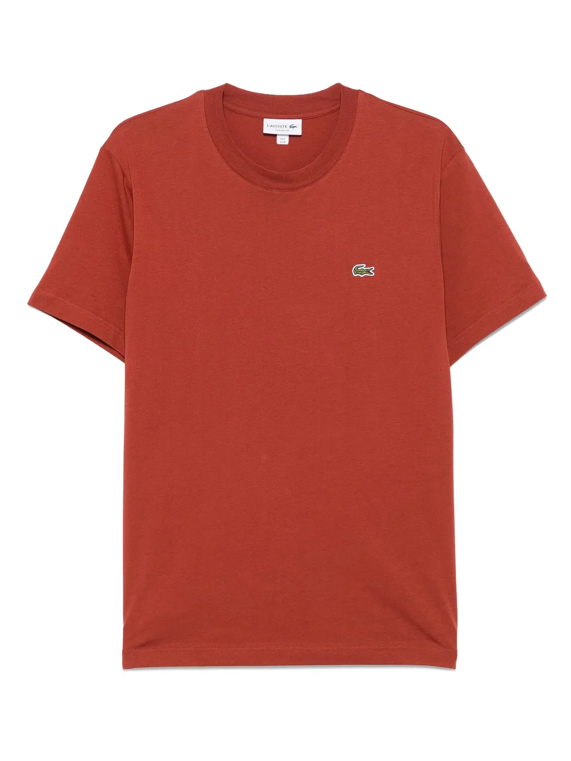 Футболка из хлопка, коричневая Lacoste, коричневый