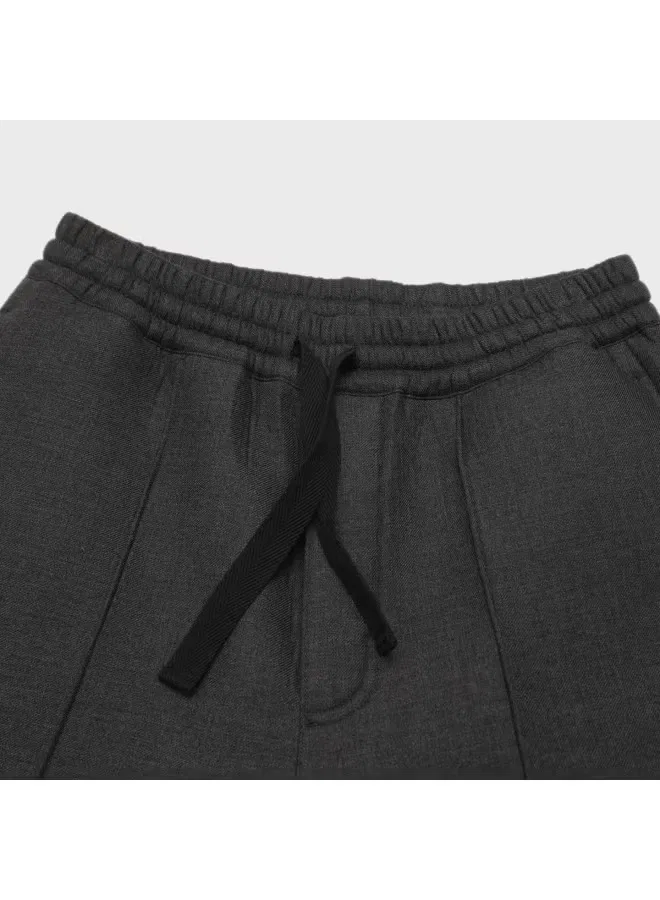 Штаны свободные с завязкой Zara, черно-серый — фото 4