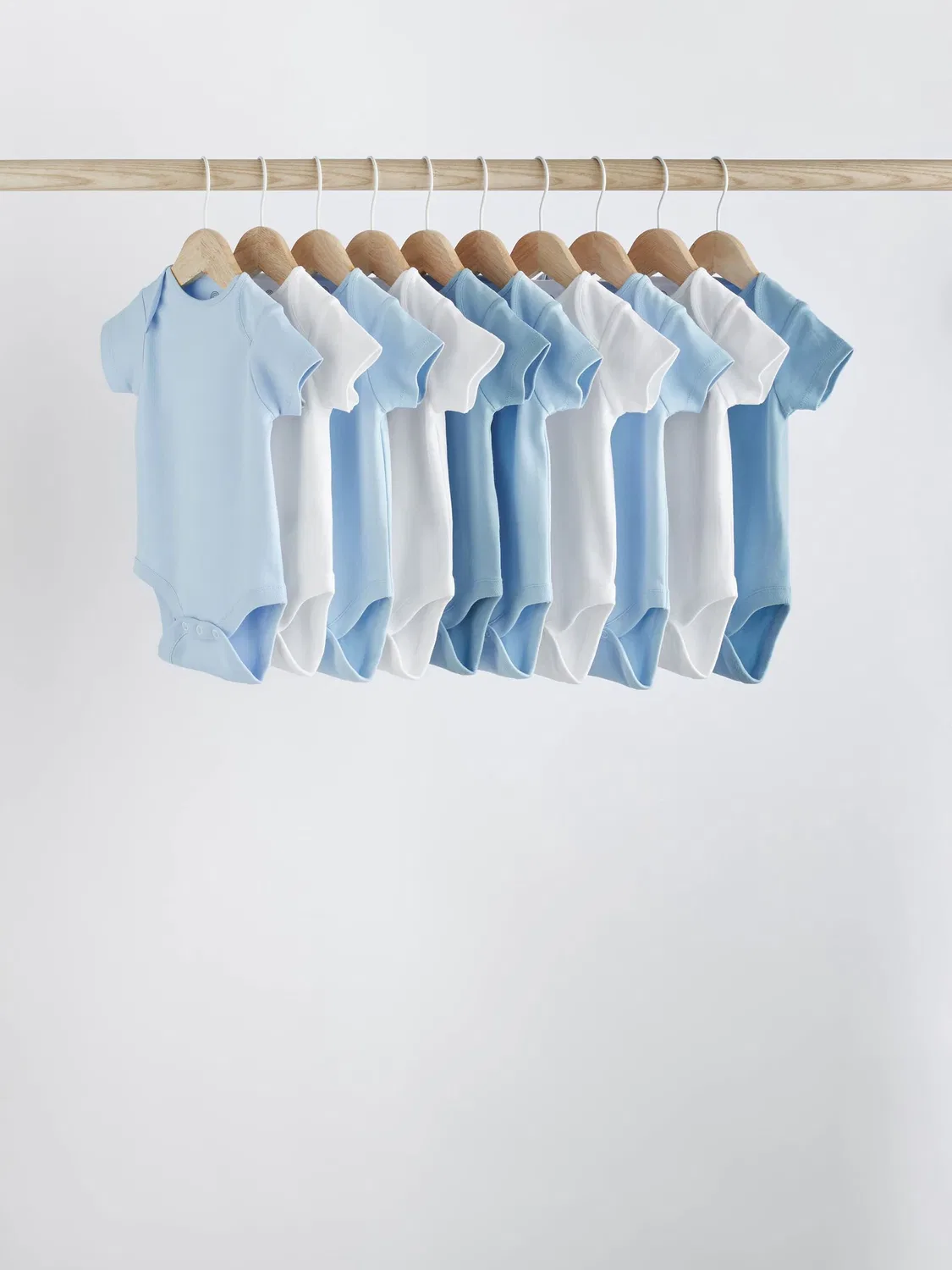 Боди для новорожденных, 10 шт, Plain Baby Bodysuits Next, синий