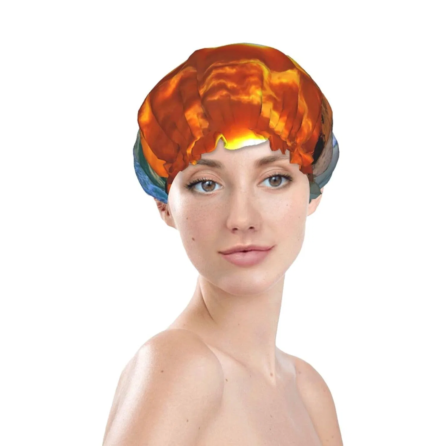Шапочка для душа Sunset Reusable Double Layer Waterproof, ObabO — фото 3