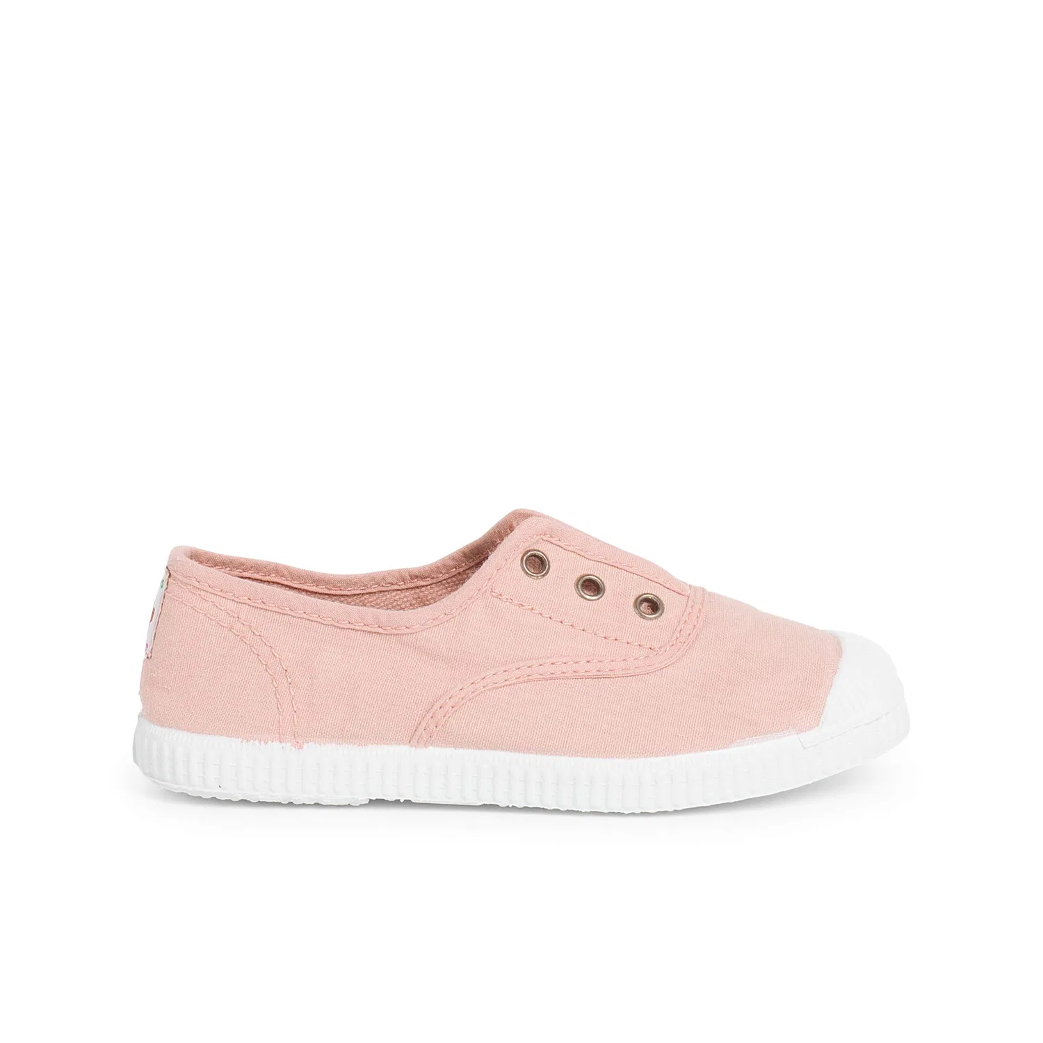 Детские кеды на резиновом носке без шнурков Pisamonas No-lace Rubber Toe Canvas Shoes, Pastel Pink