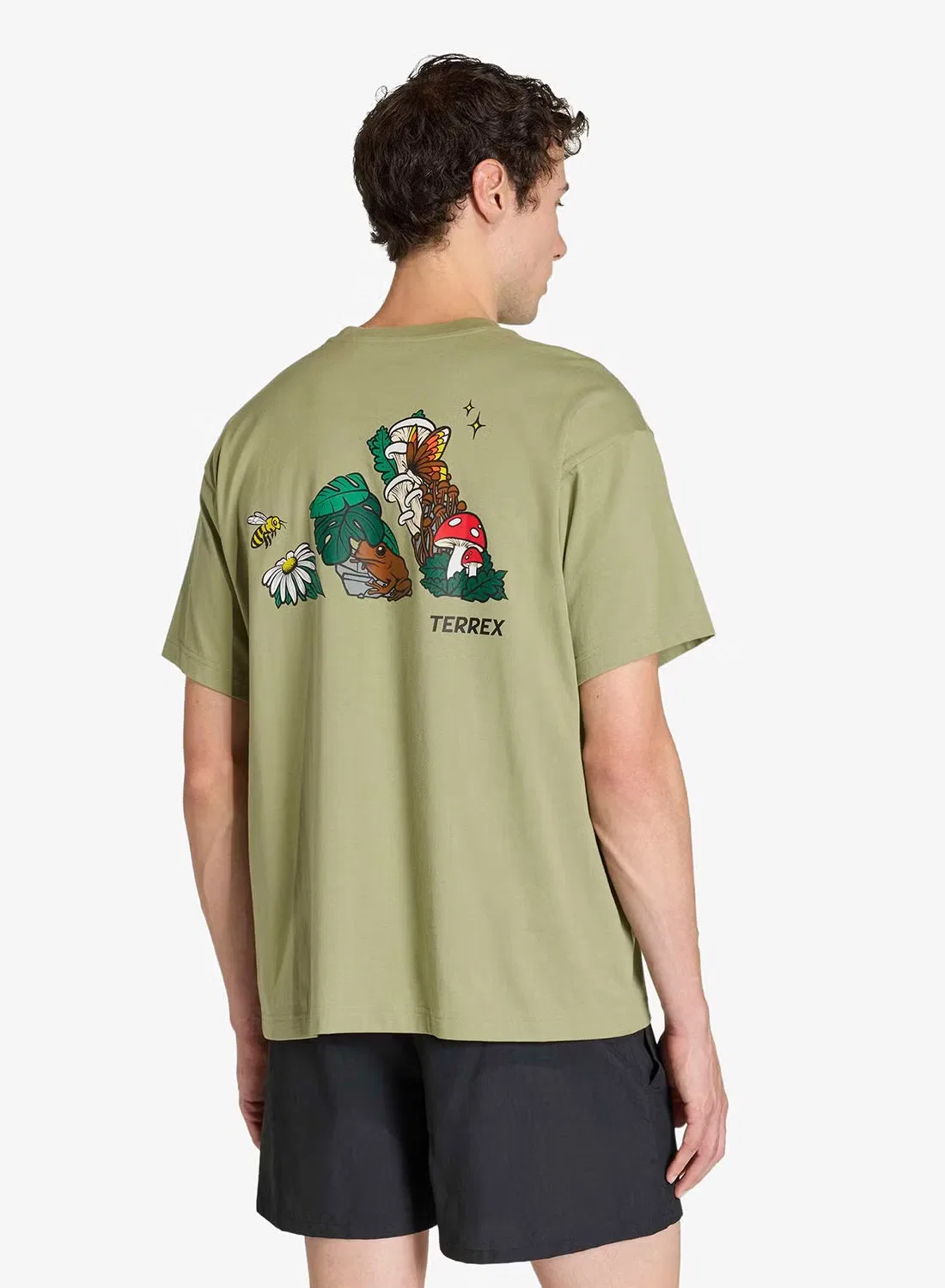 Футболка с графическим принтом Terrex nature logo Adidas, зеленый — фото 2
