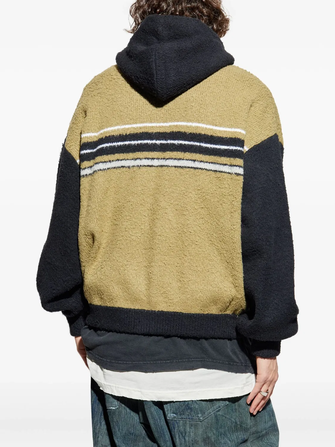 Balenciaga Толстовка на молнии с капюшоном, нейтральные тона — фото 2