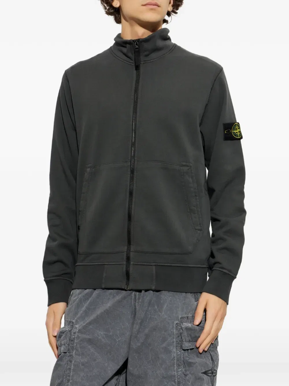 Свитер 6100063 из органического хлопка Stone Island, серый — фото 3