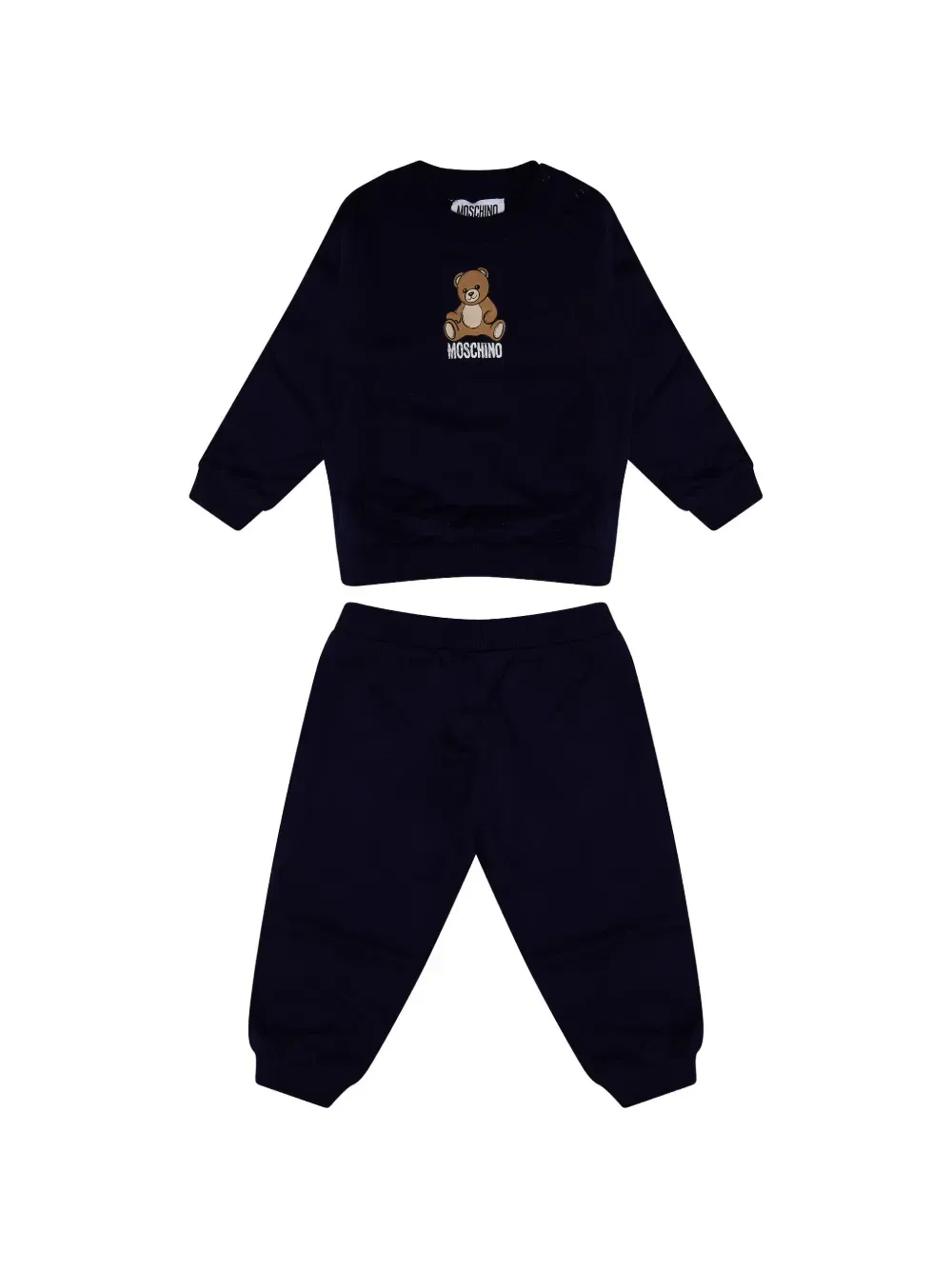 Спортивный костюм с принтом мишки Тедди Moschino Kids, синий