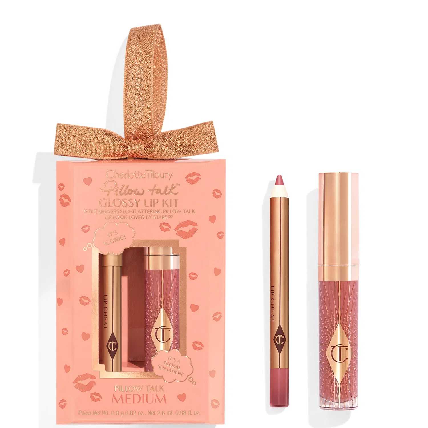 Набор для губ с блеском и карандашом Pillow Talk Medium Charlotte Tilbury, Medium