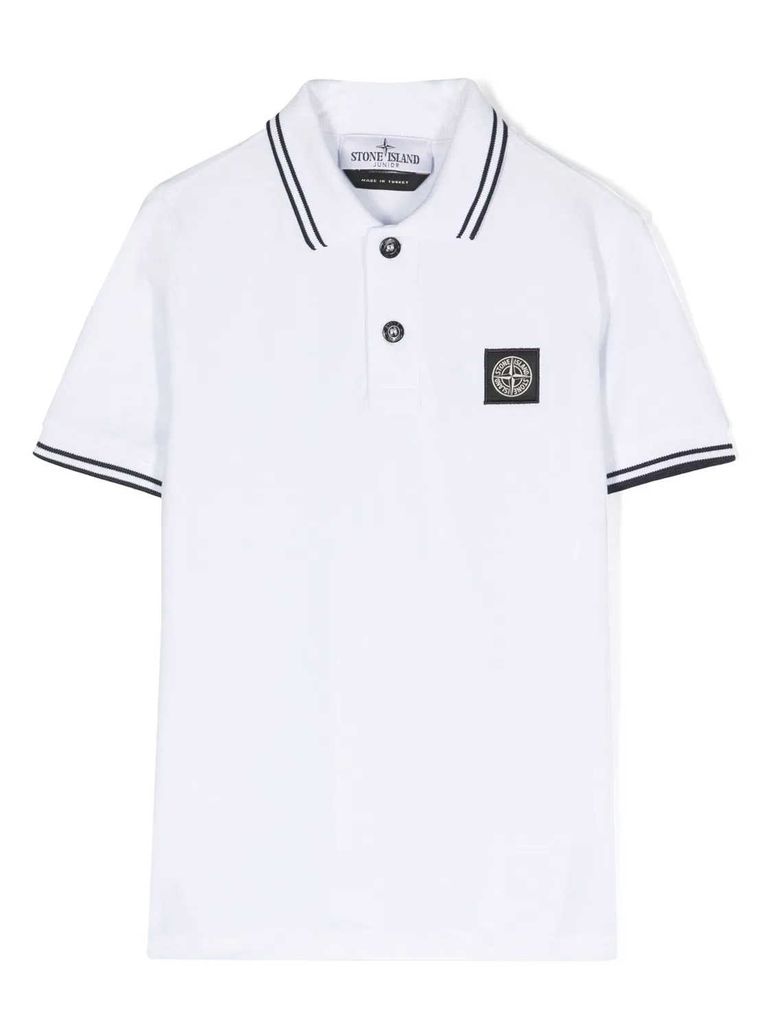 Поло с аппликацией компаса Stone Island, белый