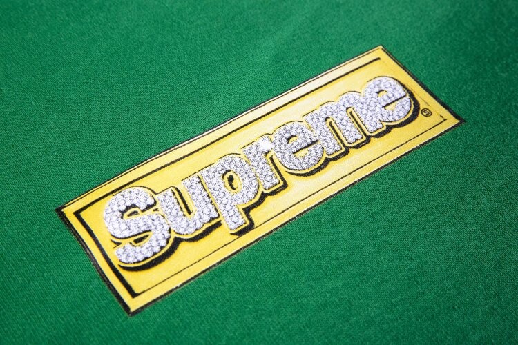 Толстовка Supreme Bling Box Logo Hooded Sweatshirt 'Green', зеленый — фото 3