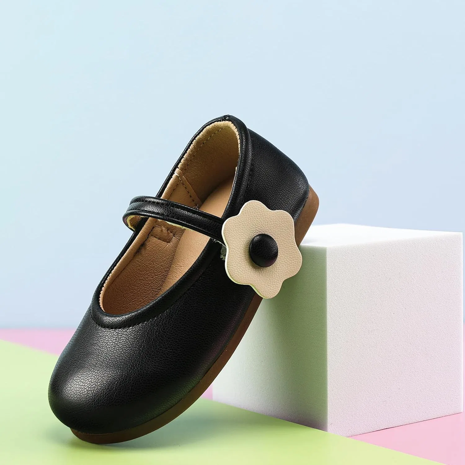 Детские туфли Мэри Джейн с бантом для девочек WILLFUN, Black — фото 3