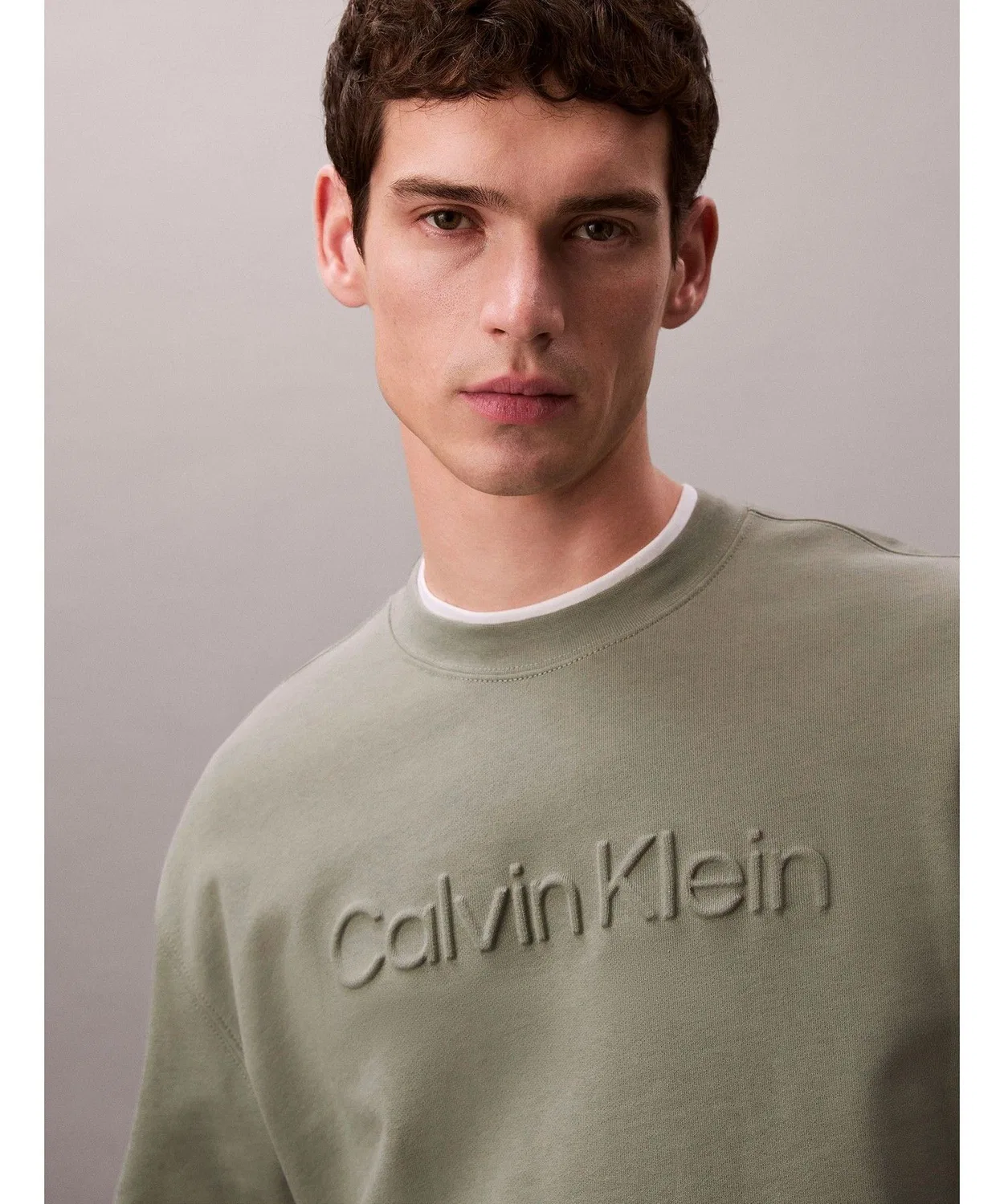 Мужской свитшот с графическим логотипом Calvin Klein, Черный — фото 2