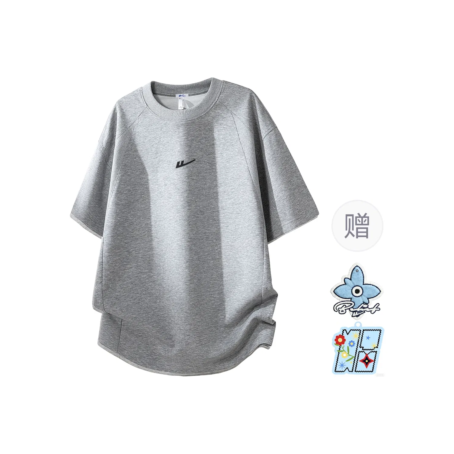 Футболка детская свободного кроя с круглым вырезом Heather Gray WARRIOR