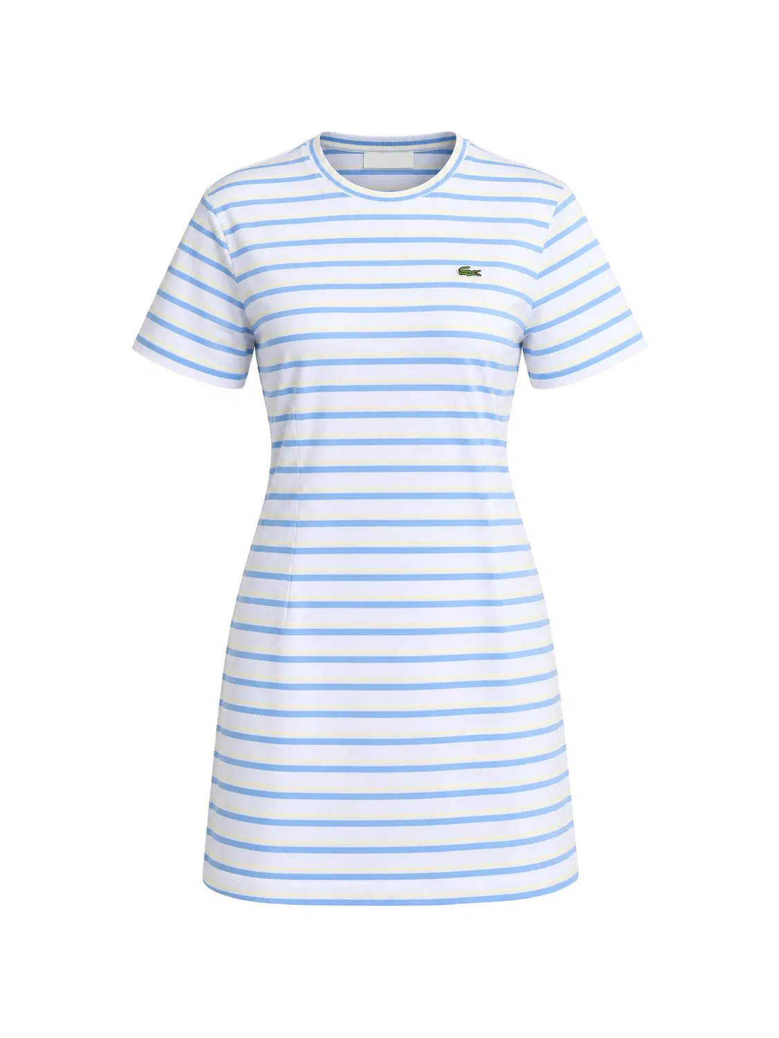 Платье-футболка в полоску белое Lacoste, белый
