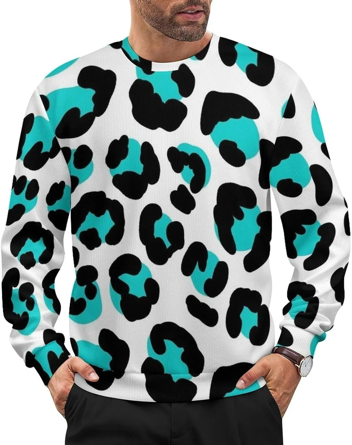 

Мужской мягкий свободный свитер с длинными рукавами Meaudiwes