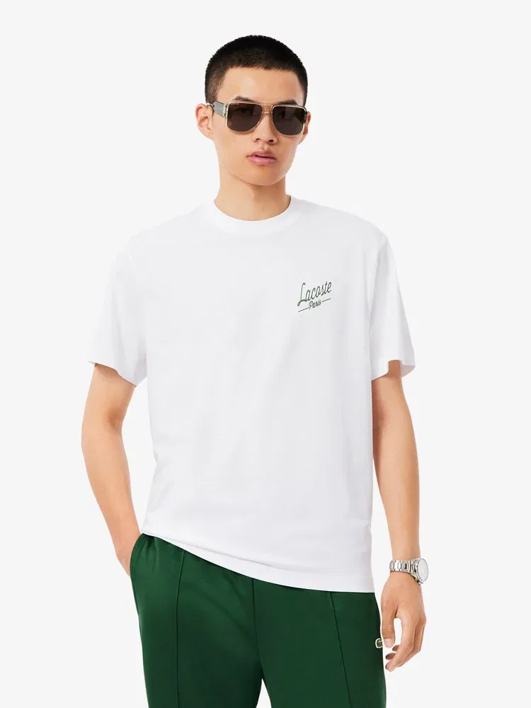 Футболка с принтом LACOSTE Classic Fit, Black