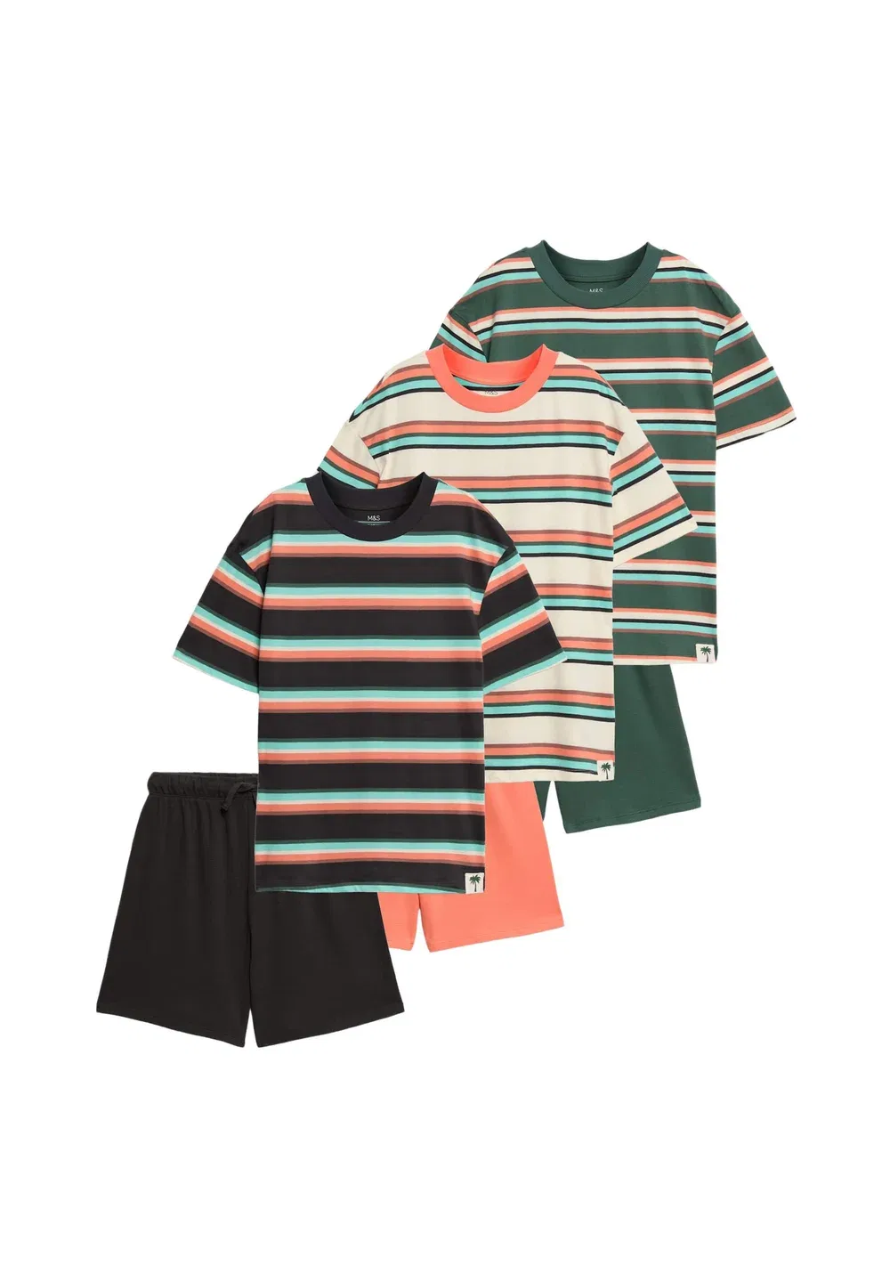 Комплект из 3 пижамных наборов Marks & Spencer, Green