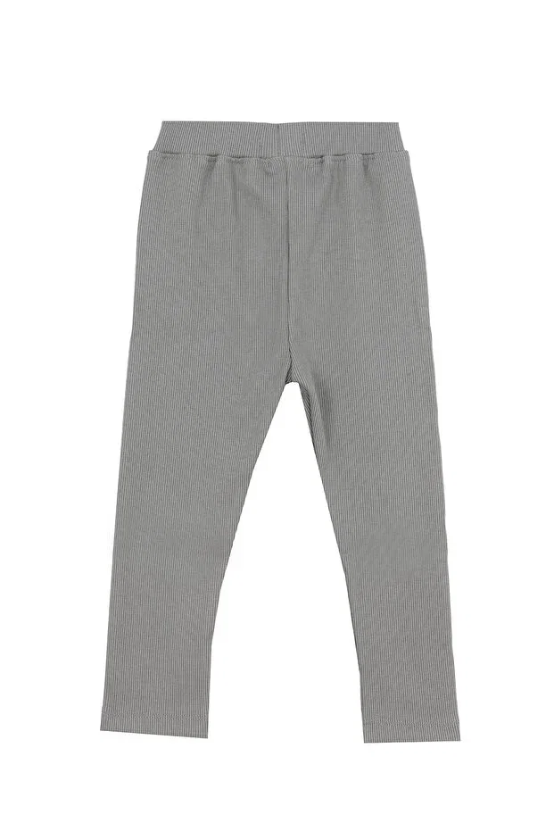 Детские леггинсы для девочек хлопковые Green Ribbed Leggings Elastic Belt Duffy Kids, Khaki — фото 3