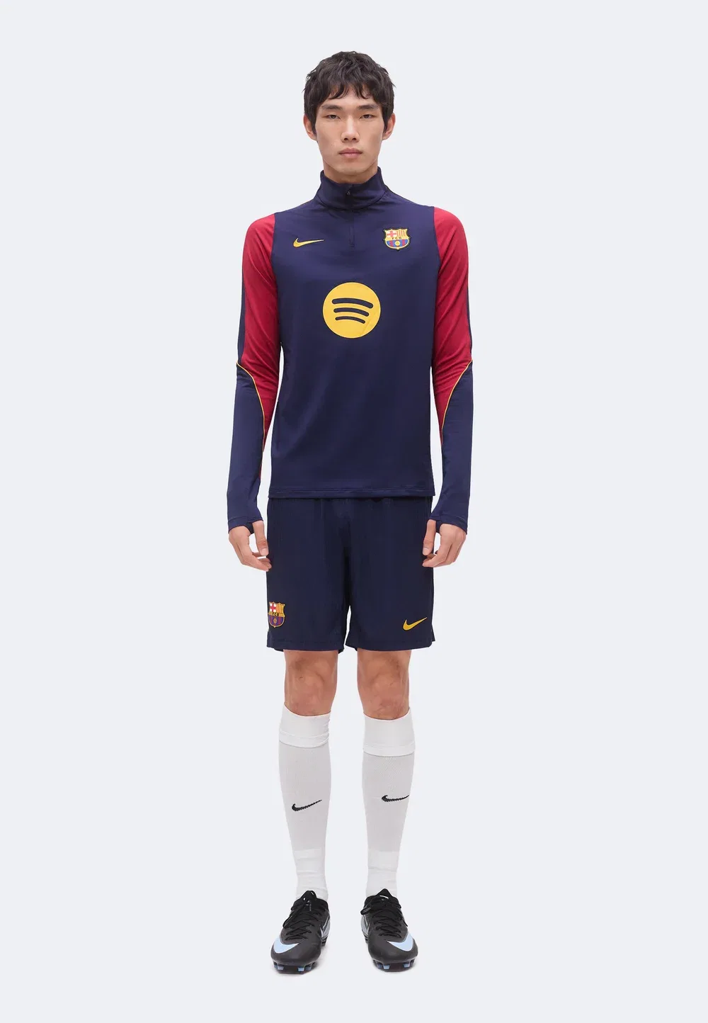 Тренировочная футболка ФК «Барселона» - клубная форма Nike Performance, Blackened Blue/Mineral Yellow — фото 2