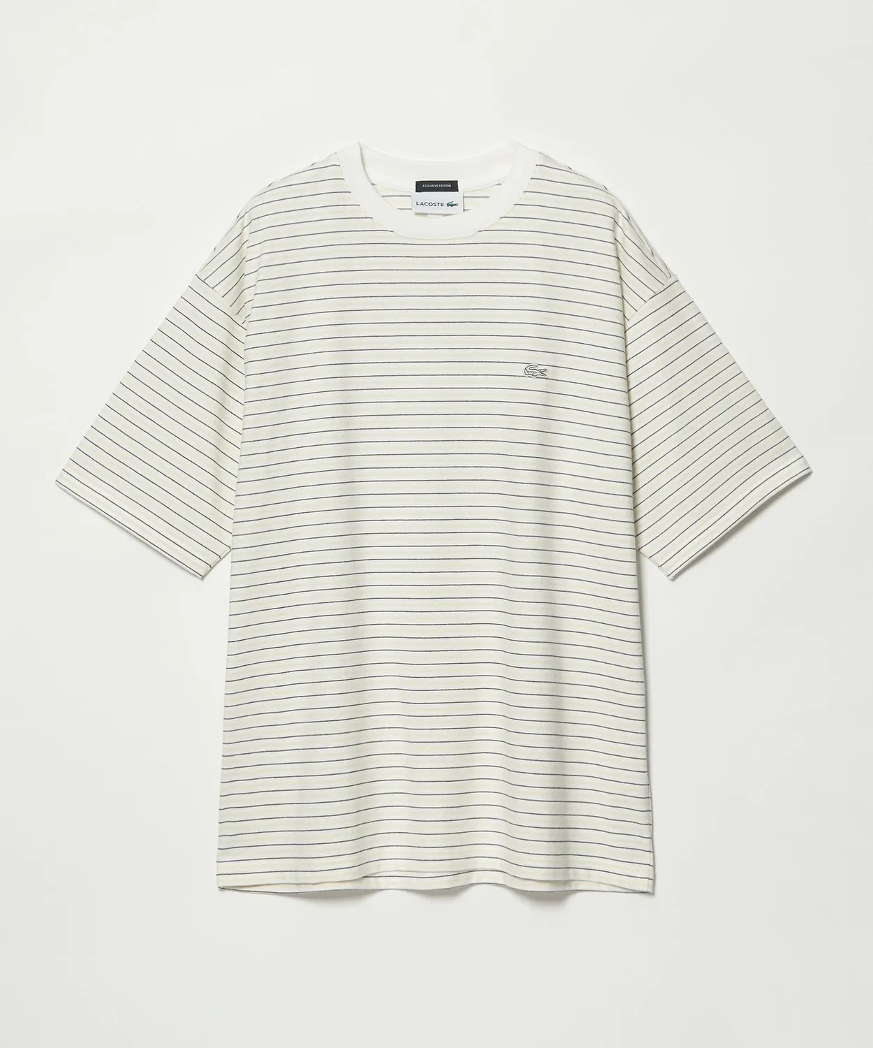 Мужская футболка с полоской LACOSTE for BEAUTY&YOUTH, Off White